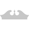 Ekena Millwork Rams Head Architectural Grade PVC Combination Pediment, 50"W x 19-3/8"H x 2-3/4"P PEDPC050X195RHP00 - alternate 6